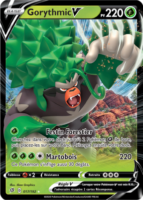 Carte Pokémon Gorythmic-V 017/192 Ultra Rare Clash des Rebelles