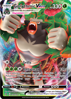 Carte Pokémon Gorythmic-VMAX 018/192 Ultra Rare Clash des Rebelles