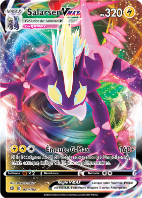 Carte Pokémon Salarsen-VMAX 071/192 Ultra Rare Clash des Rebelles