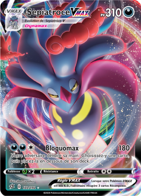 Carte Pokémon Sepiatroce-VMAX 122/192 Ultra Rare Clash des Rebelles
