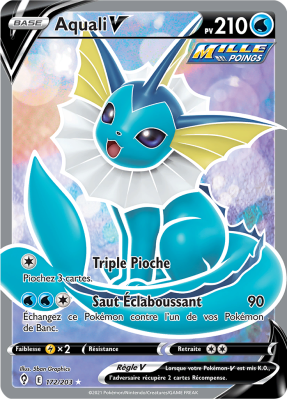 Carte Pokémon Aquali-V 172/203 Ultra Rare Évolution Céleste