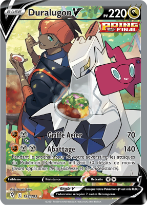 Carte Pokémon Duralugon-V 198/203 Ultra Rare Évolution Céleste
