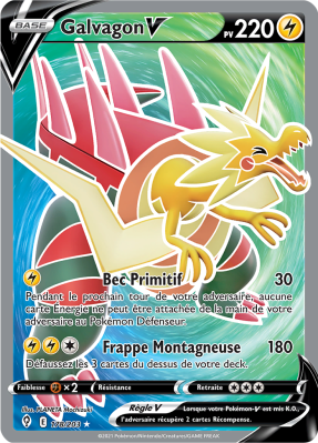 Carte Pokémon Galvagon-V 178/203 Ultra Rare Évolution Céleste
