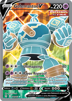Carte Pokémon Golemastoc-V 181/203 Ultra Rare Évolution Céleste