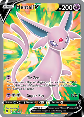Carte Pokémon Mentali-V 179/203 Ultra Rare Évolution Céleste