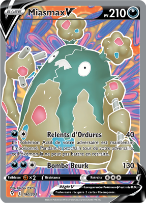 Carte Pokémon Miasmax-V 190/203 Ultra Rare Évolution Céleste