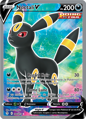 Carte Pokémon Noctali-V 188/203 Ultra Rare Évolution Céleste