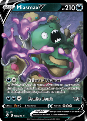 Carte Pokémon Miasmax-V 100/203 Ultra Rare Évolution Céleste