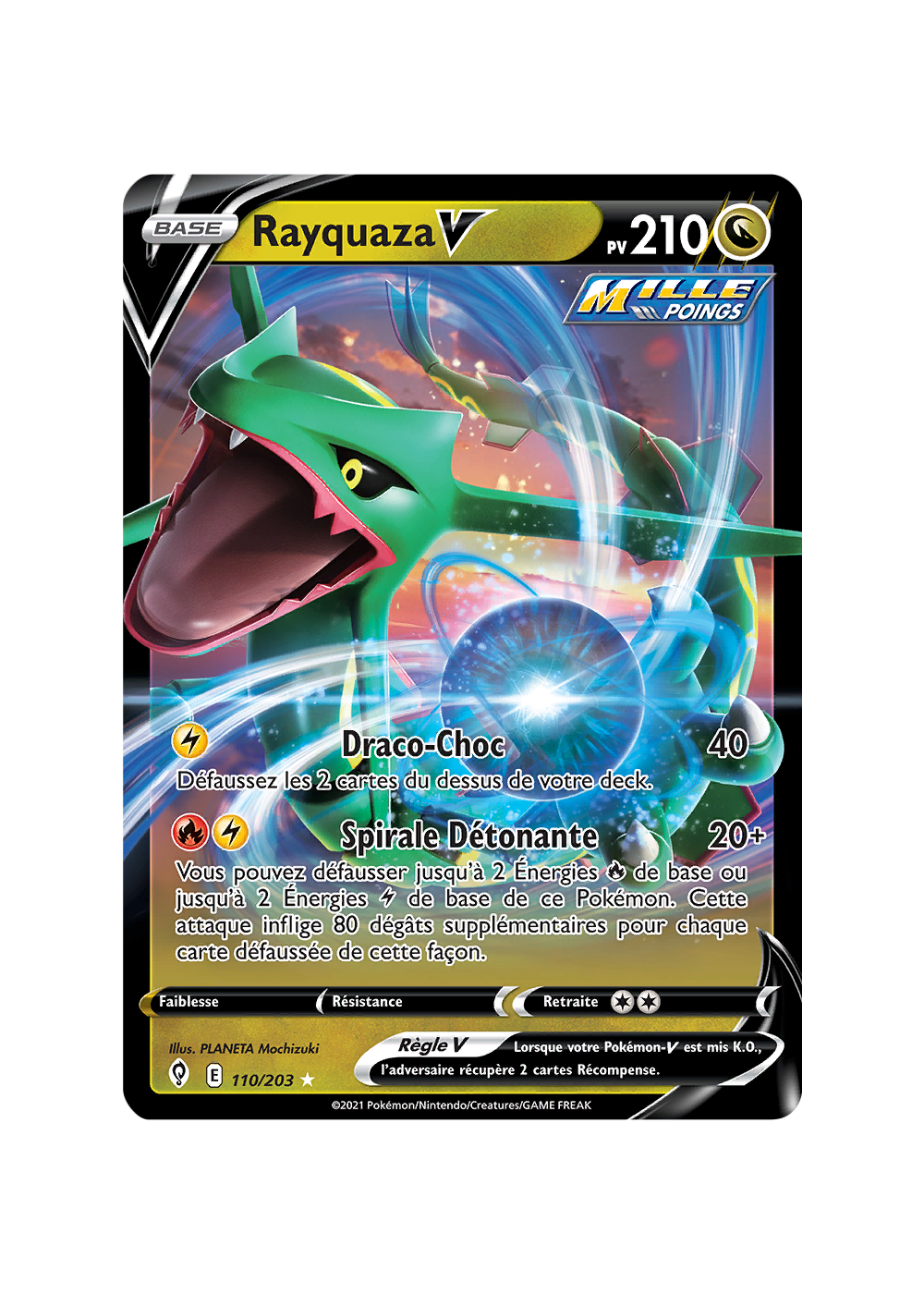 CARTE POKÉMON : Rayquaza V 110/203 - Psa 9 - Evolution Celeste Eb7 EUR