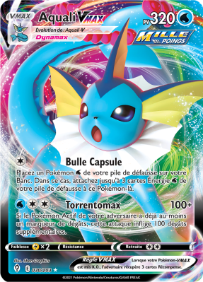 Carte Pokémon Aquali-VMAX 030/203 Ultra Rare Évolution Céleste