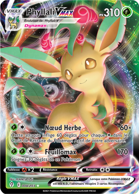 Carte Pokémon Phyllali-VMAX 008/203 Ultra Rare Évolution Céleste