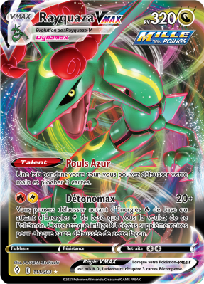 Carte Pokémon Rayquaza-VMAX 111/203 Ultra Rare Évolution Céleste