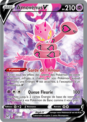 Carte Pokémon Amovénus-V 178/196 Ultra Rare Origine Perdue