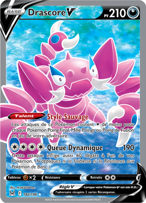 Carte Pokémon Drascore-V 182/196 Ultra Rare Origine Perdue