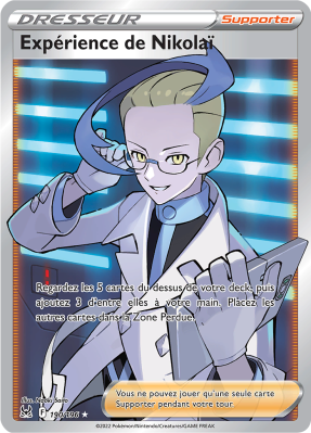 Carte Pokémon Expérience de Nikolaï 190/196 Ultra Rare Origine Perdue