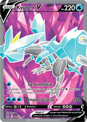 Carte Pokémon Kyurem-V 174/196 Ultra Rare Origine Perdue