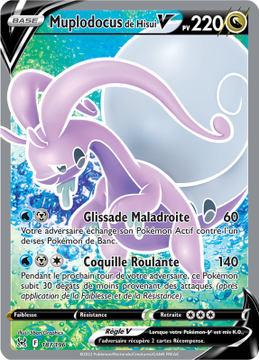 Carte Pokémon Muplodocus de Hisui-V 187/196 Ultra Rare Origine Perdue