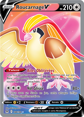 Carte Pokémon Roucarnage-V 188/196 Ultra Rare Origine Perdue