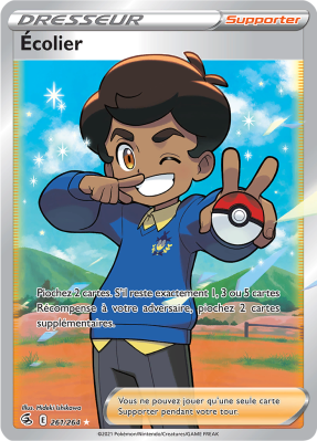 Carte Pokémon Écolier 261/264 Ultra Rare Poing de Fusion