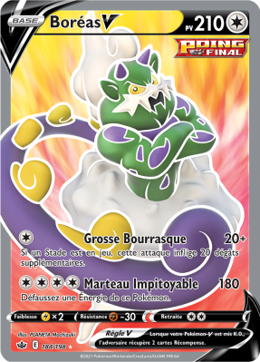 Carte Pokémon Boréas-V 184/198 Ultra Rare Règne de Glace