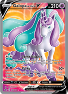 Carte Pokémon Galopa de Galar-V 167/198 Ultra Rare Règne de Glace