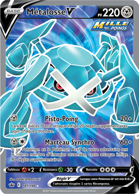 Carte Pokémon Métalosse-V 181/198 Ultra Rare Règne de Glace