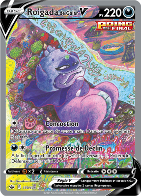 Carte Pokémon Roigada de Galar-V 179/198 Ultra Rare Règne de Glace
