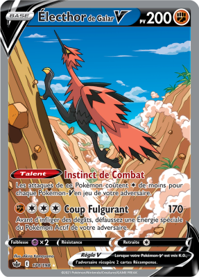 Carte Pokémon Électhor de Galar-V 174/198 Ultra Rare Règne de Glace