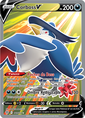 Carte Pokémon Corboss-V 161/172 Ultra Rare Stars Étincelantes