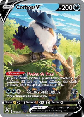 Carte Pokémon Corboss-V 162/172 Ultra Rare Stars Étincelantes