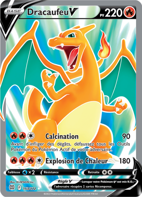 Carte Pokémon Dracaufeu-V 153/172 Ultra Rare Stars Étincelantes