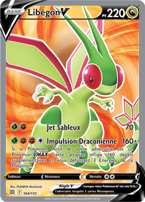 Carte Pokémon Libégon-V 164/172 Ultra Rare Stars Étincelantes