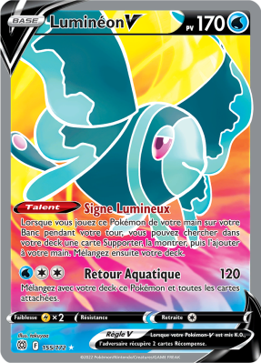 Carte Pokémon Luminéon-V 155/172 Ultra Rare Stars Étincelantes