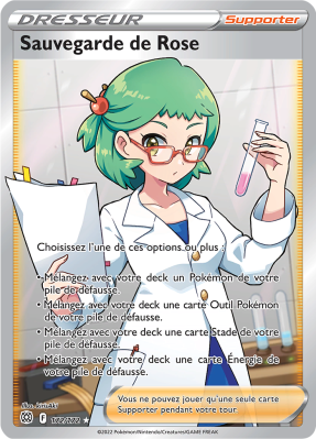 Carte Pokémon Sauvegarde de Rose 172/172 Ultra Rare Stars Étincelantes