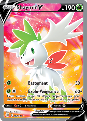 Carte Pokémon Shaymin-V 152/172 Ultra Rare Stars Étincelantes