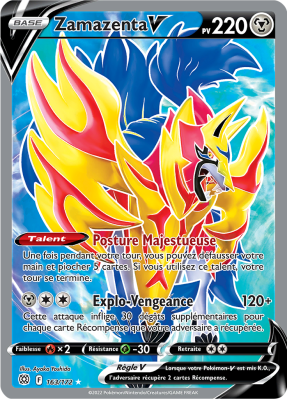 Carte Pokémon Zamazenta-V 163/172 Ultra Rare Stars Étincelantes