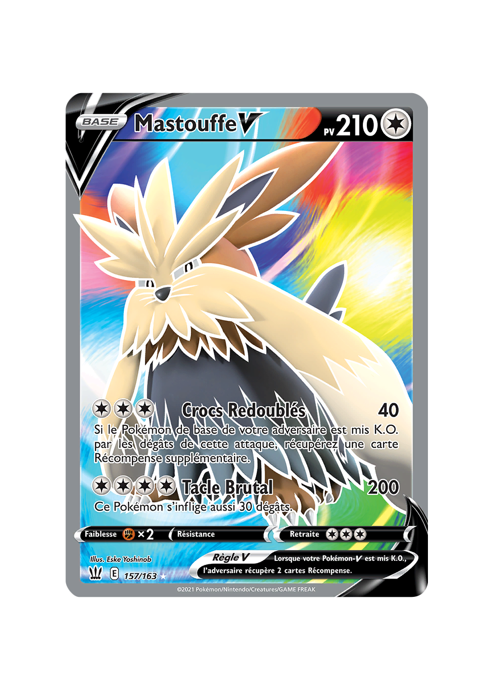 Carte Pokémon Shifours Mille Poings-V 152/163 Ultra Rare Styles de Combat