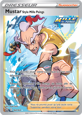 Carte Pokémon Mustar Style Mille Poings 162/163 Ultra Rare Styles de Combat