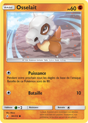 Carte Pokémon Osselait 90/214 Commune Alliance Infaillible