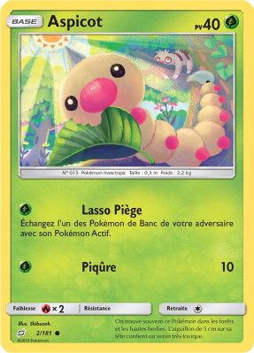 Carte Pokémon Aspicot 2/181 Commune Duo de Choc