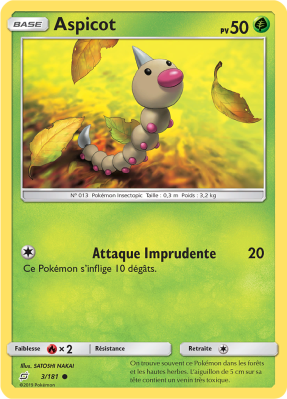 Carte Pokémon Aspicot 3/181 Commune Duo de Choc