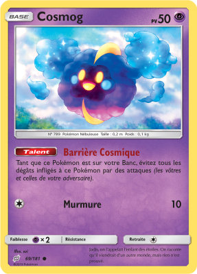 Carte Pokémon Cosmog 69/181 Commune Duo de Choc