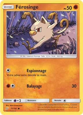 Carte Pokémon Férosinge 71/181 Commune Duo de Choc