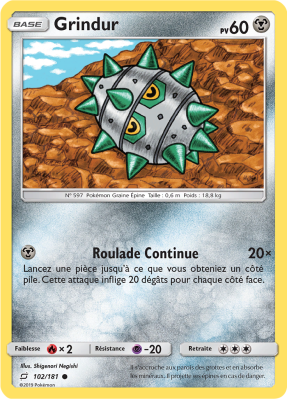 Carte Pokémon Grindur 102/181 Commune Duo de Choc