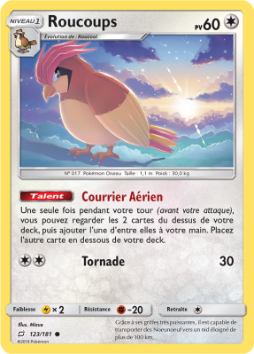 Carte Pokémon Roucoups 123/181 Commune Duo de Choc