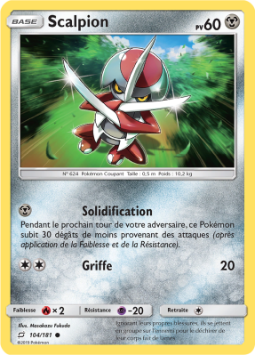 Carte Pokémon Scalpion 104/181 Commune Duo de Choc