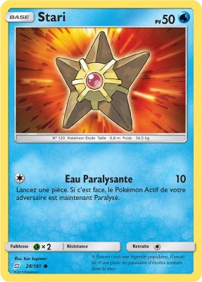Carte Pokémon Stari 28/181 Commune Duo de Choc