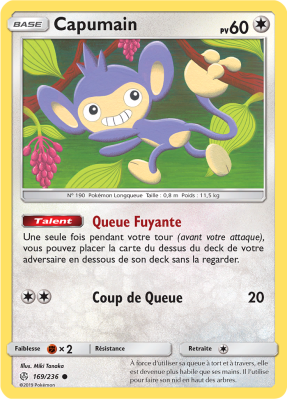 Carte Pokémon Capumain 169/236 Commune Éclipse Cosmique