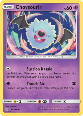 Carte Pokémon Chovsourir 87/236 Commune Éclipse Cosmique