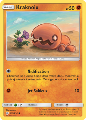 Carte Pokémon Kraknoix 107/236 Commune Éclipse Cosmique